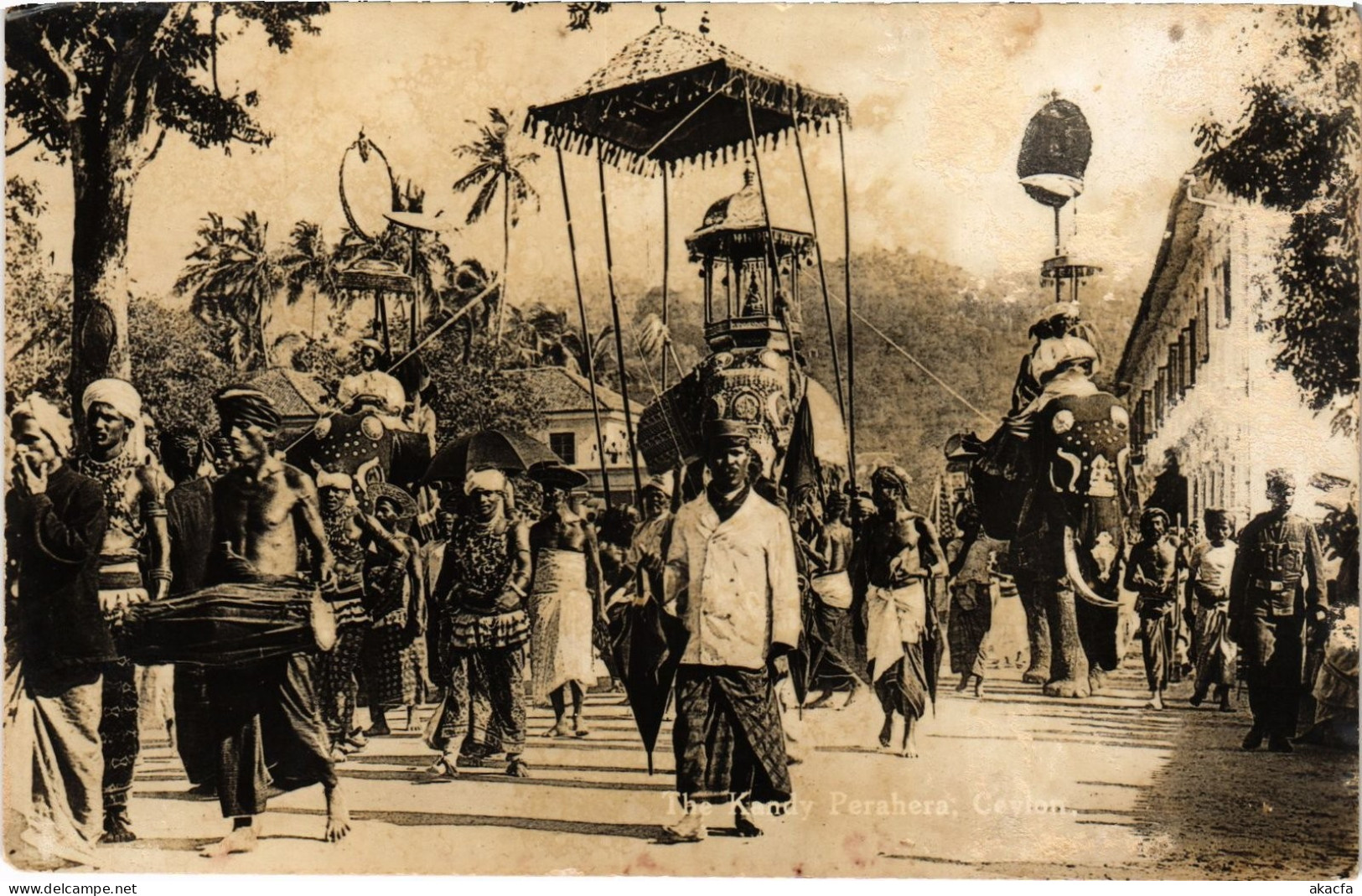 PC CEYLON SRI LANKA THE KANDY PERAHERA, CEYLON (a75958)