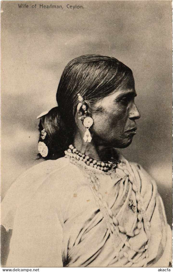 PC CEYLON SRI LANKA WIFE OF HEADMAN, CEYLON (a75969)