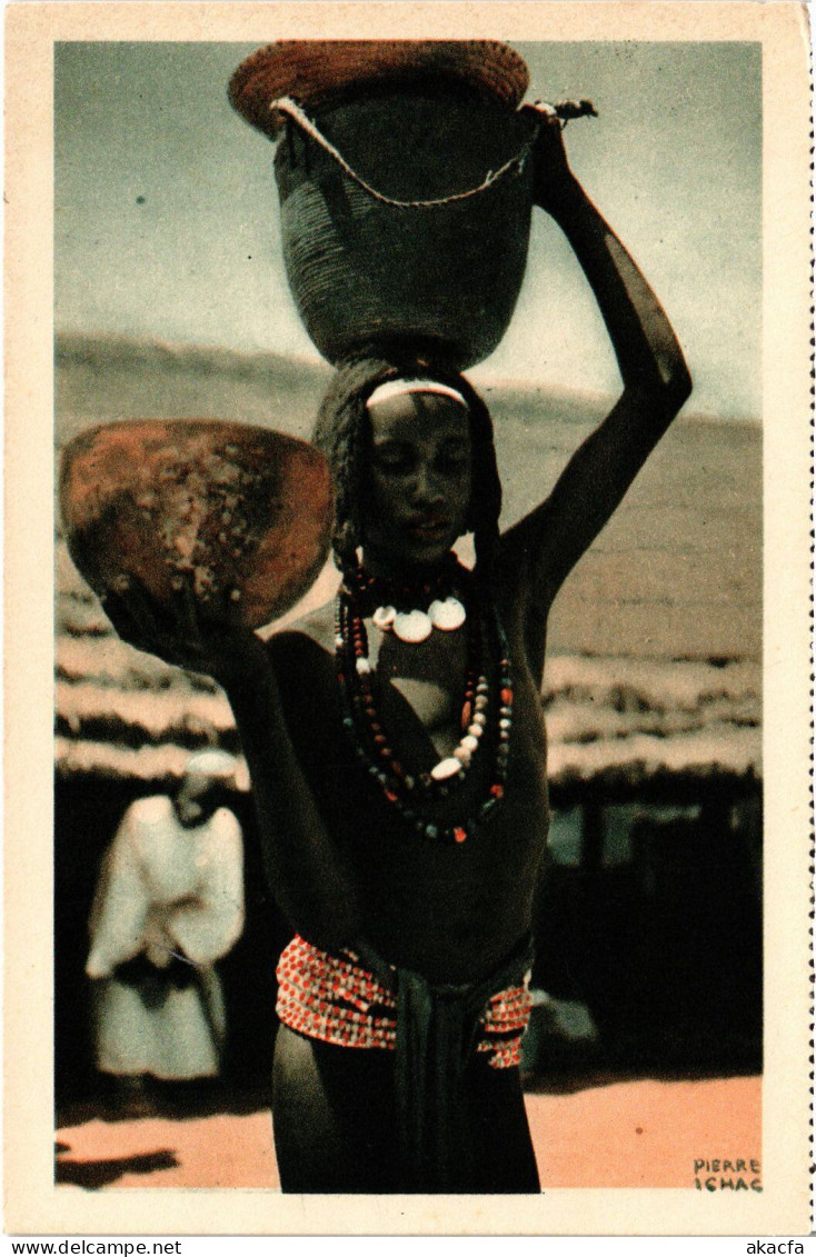 PC CHAD TCHAD PETITE FILLE BAGUIRMIENNE ETHNIC TYPES (a53692)