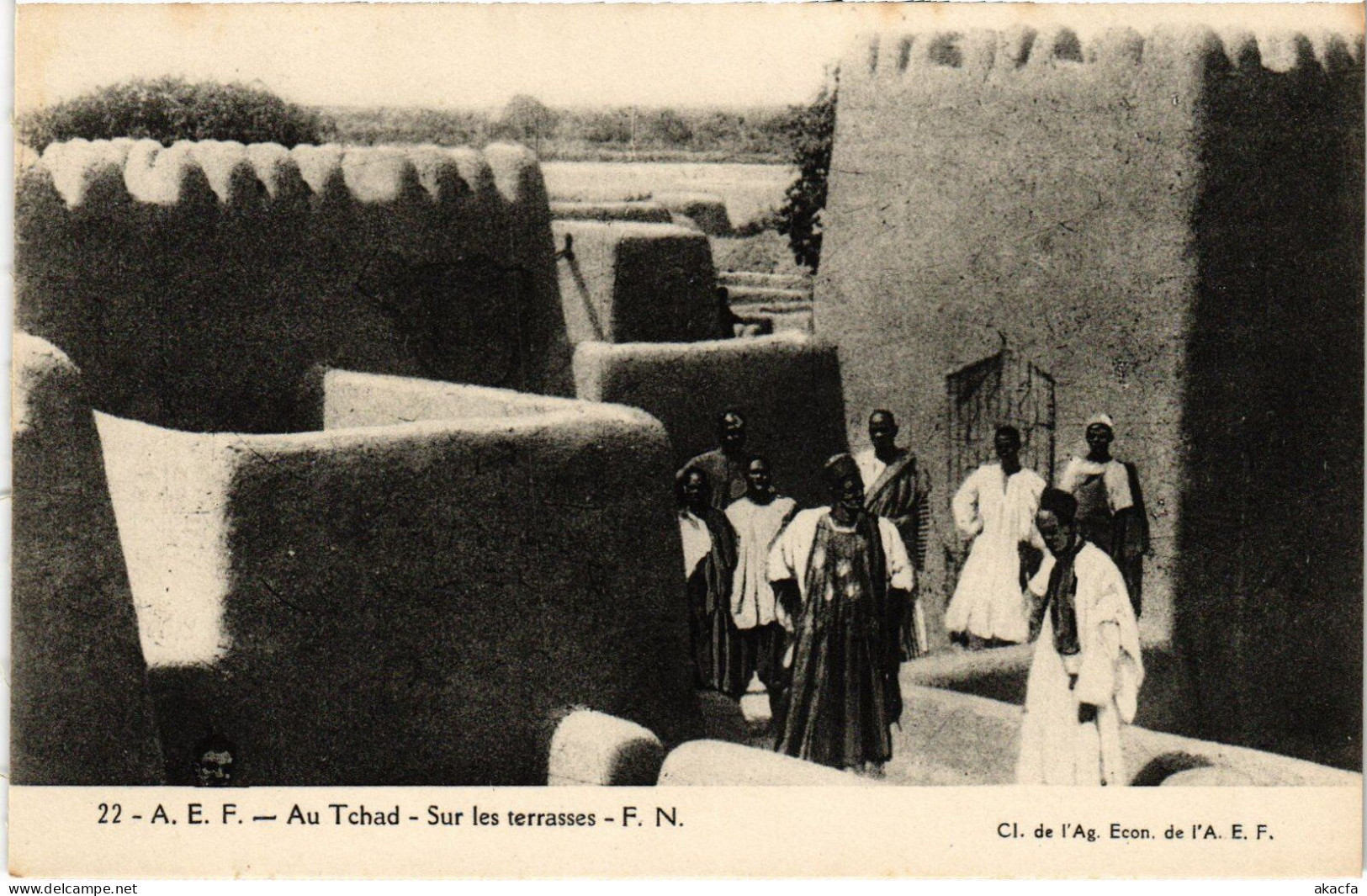 PC CHAD TCHAD SUR LES TERRASSES ETHNIC TYPES (a53699)