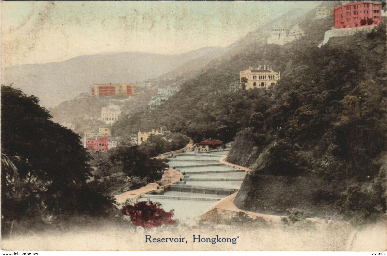 PC CHINA, HONGKONG, RESERVOIR, Vintage Postcard (b33805)