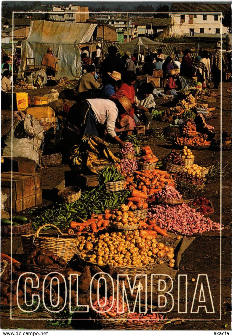 PC COLOMBIA, MERCADO TIPICO, Modern Postcard (b60203)