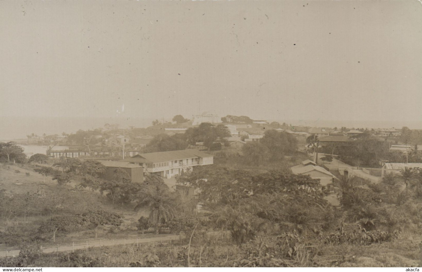 PC GHANA GOLD COAST SEKONDI GENERAL VIEW REAL PHOTO POSTCARD (b69265)