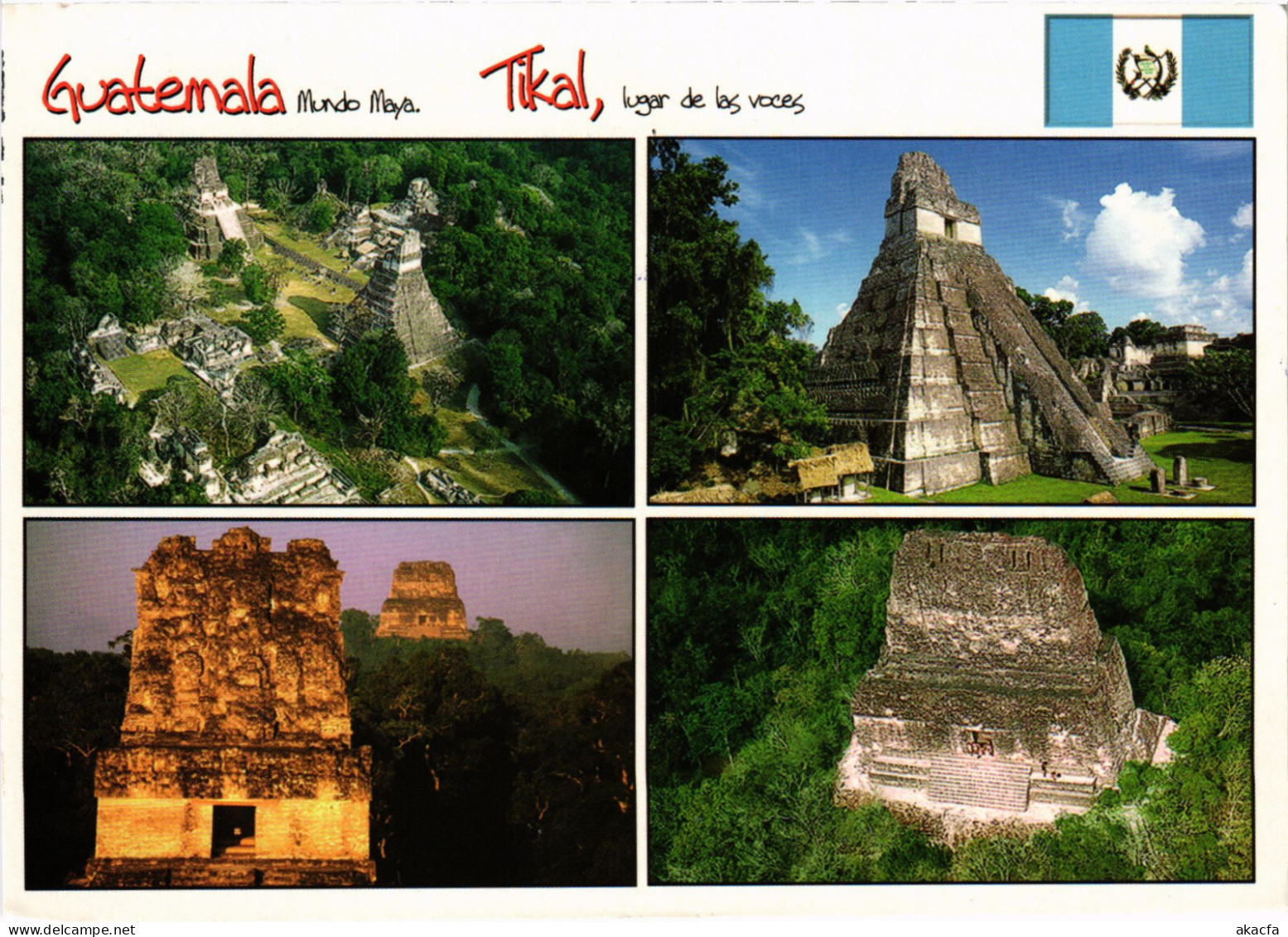 PC GUATEMALA, MUNDO MAYA, TIKAL, Modern Postcard (b59756)