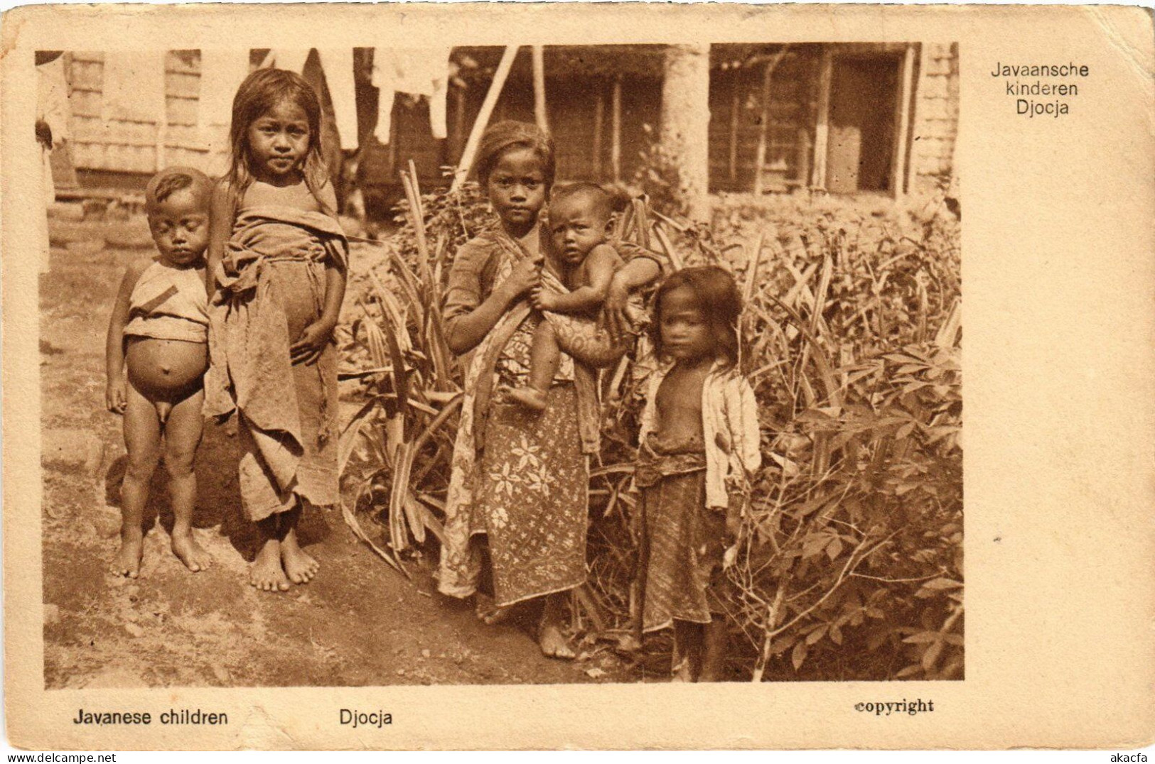 PC INDONESIA DJOCJA JAVAANSCHE KINDEREN (a5287)