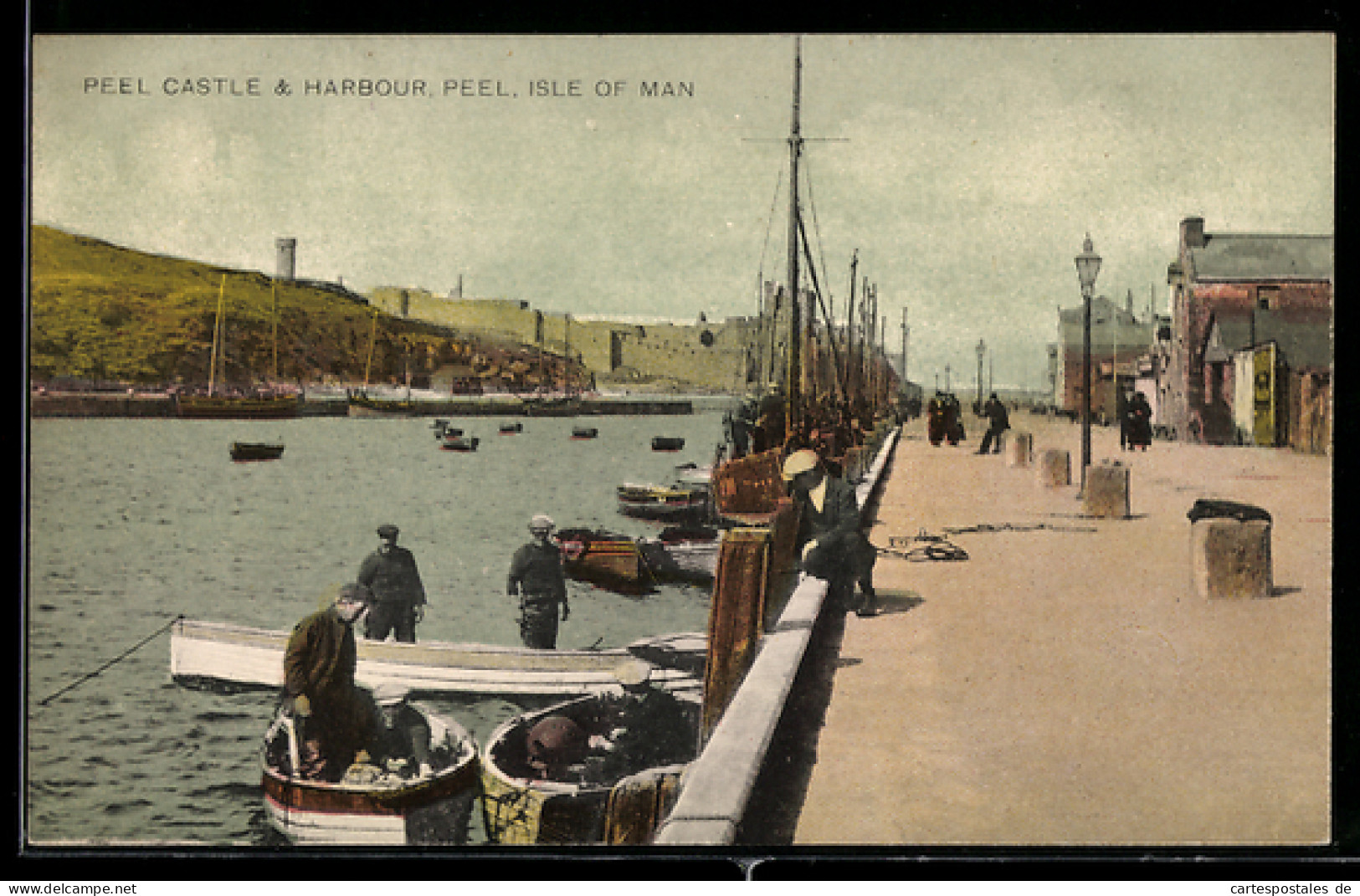 Pc Isle of Man, Peel Castle and Harbour Peel, British Empire Exhibition