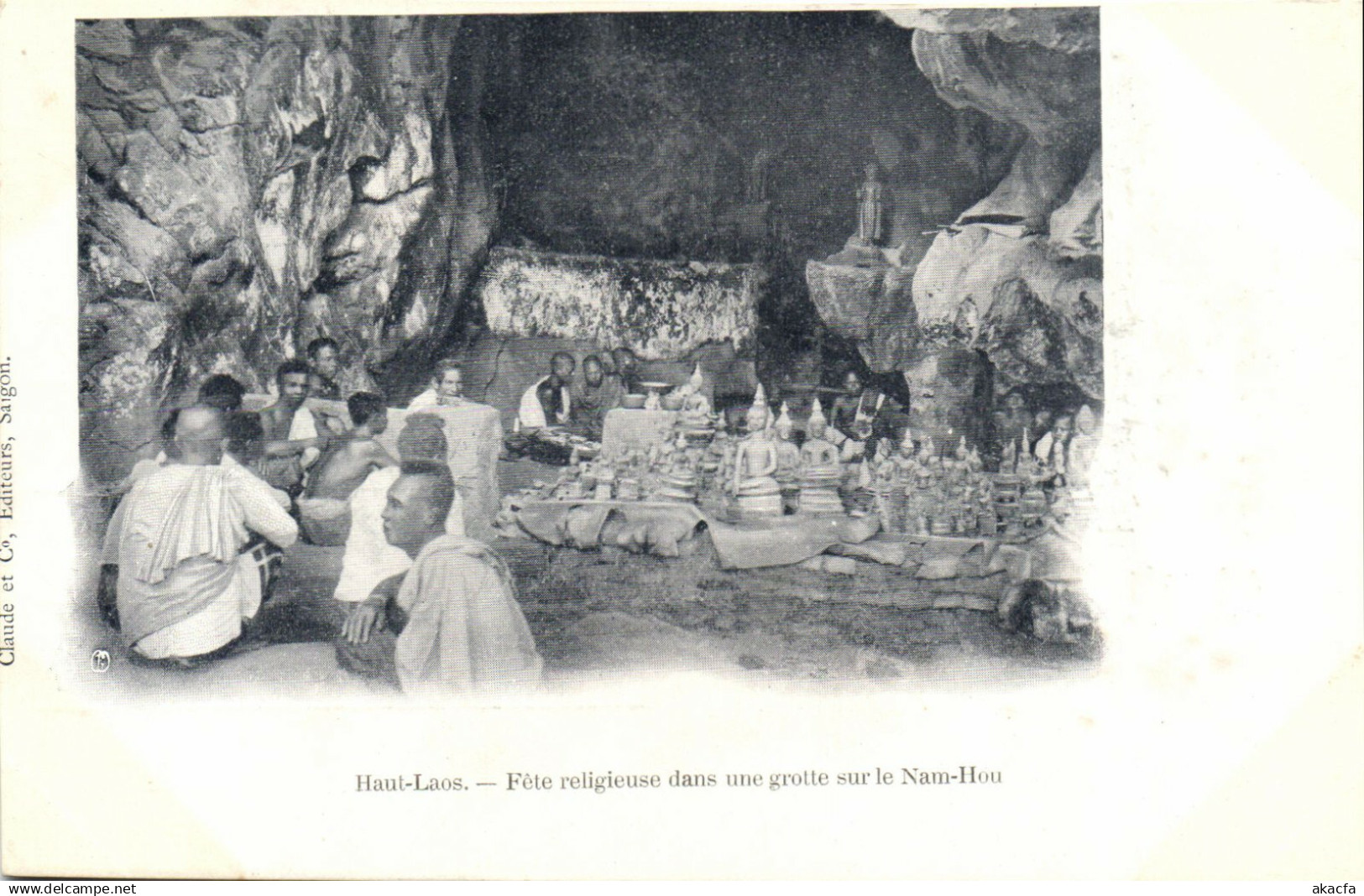 PC LAOS, INDOCHINA, HAUT LAOS, FÉTE RELIGIEUSE, (b23423)