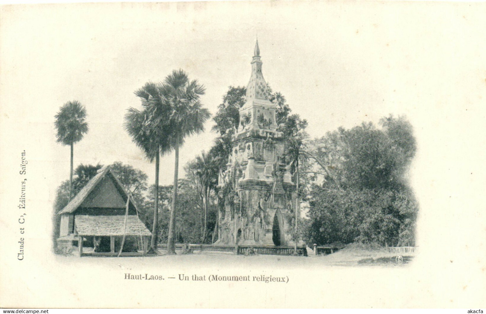 PC LAOS, INDOCHINA, HAUT LAOS, UN THAT, (b23458)