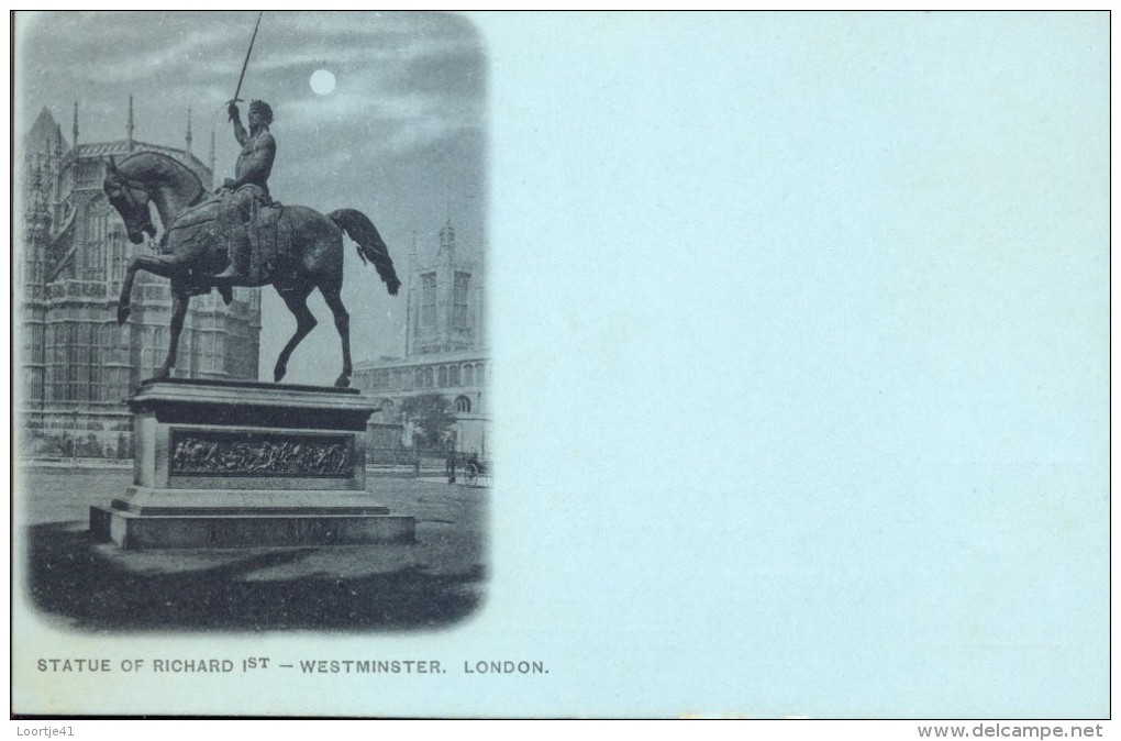 PC - London Londen - Westminster - statue of Richard 1°