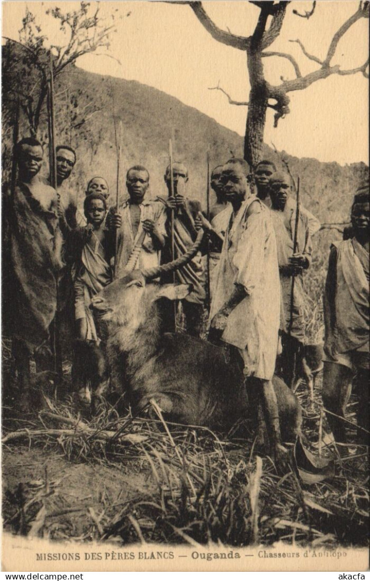 PC MISSIONARIES CHASSEURS D'ANTILOPE UGANDA ETHNIC TYPE (a28604)