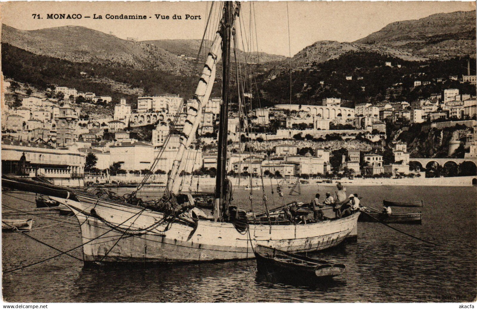 PC MONACO MONACO LA CONDAMINE VUE DU PORT (a46140)