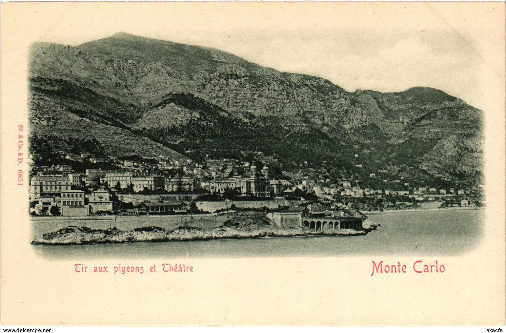 PC MONACO MONTE CARLO - TIR AUX PIGEONS ET THEATRE (a75793)