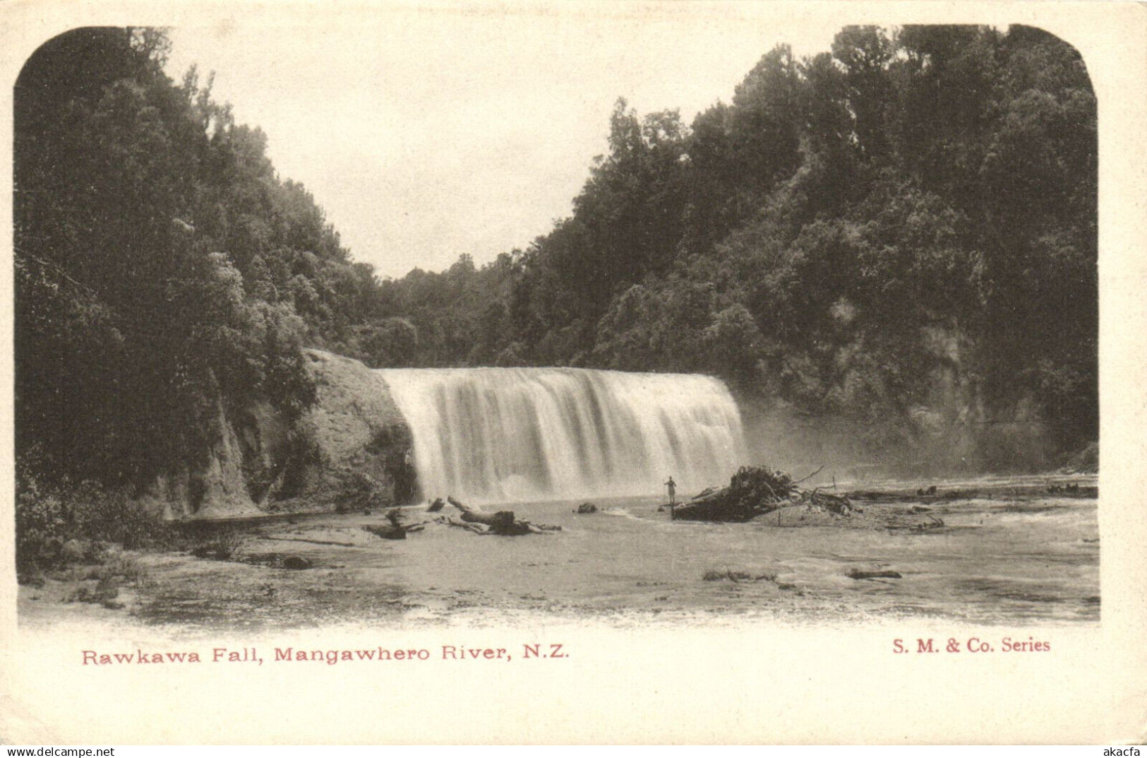 PC NEW ZEALAND, RAWKAWA FALL, MANGAWHERO RIVER, Vintage Postcard (b43890)