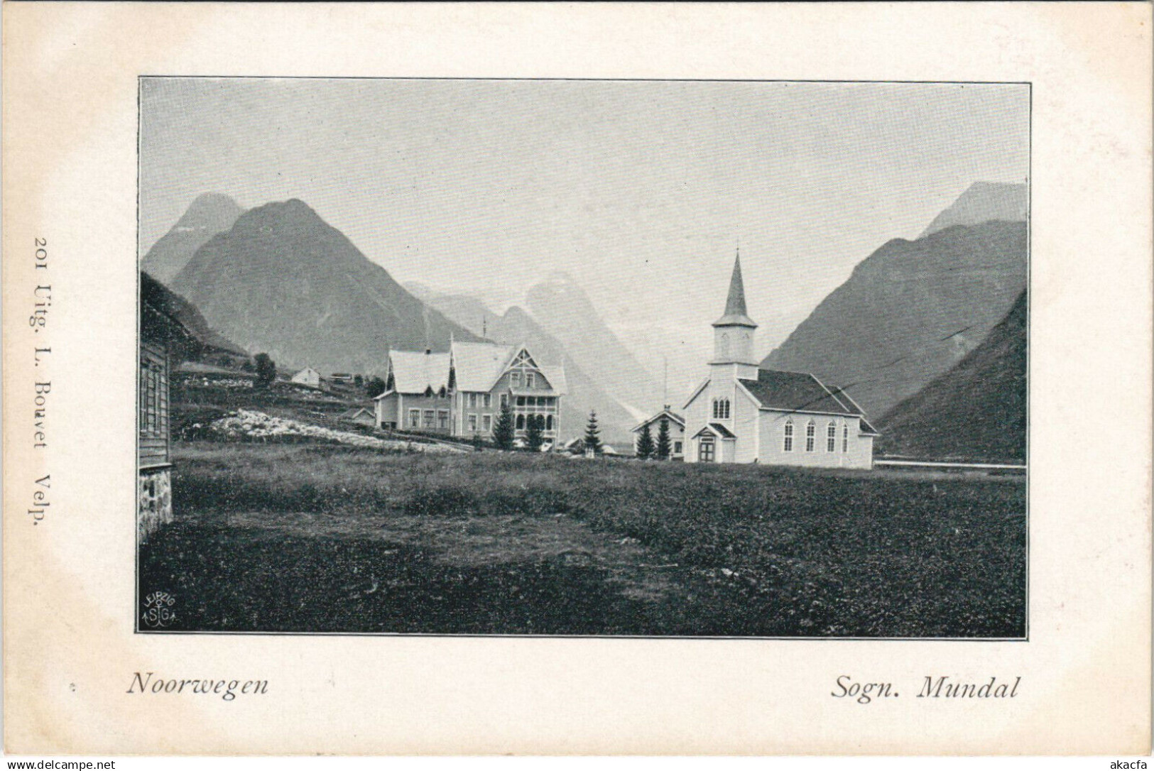 PC NORWAY, NOORWEGEN, SOGN. MUNDAL, Vintage Postcard (b36878)