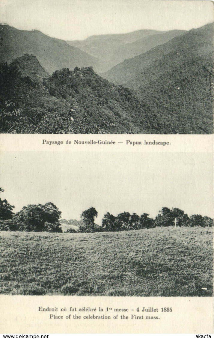 PC PAPUA NEW GUINEA, PAPUA LANDSCAPE, Vintage Postcard (b19749)