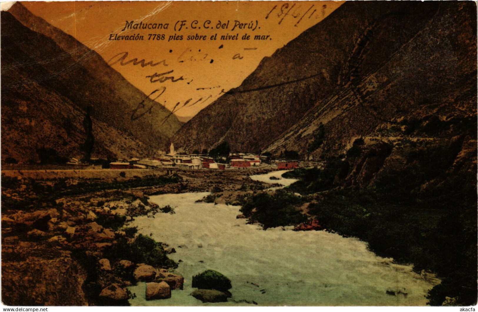 PC PERU, MATUCANA, F.C.C. DEL PERU, Vintage Postcard (b59882)