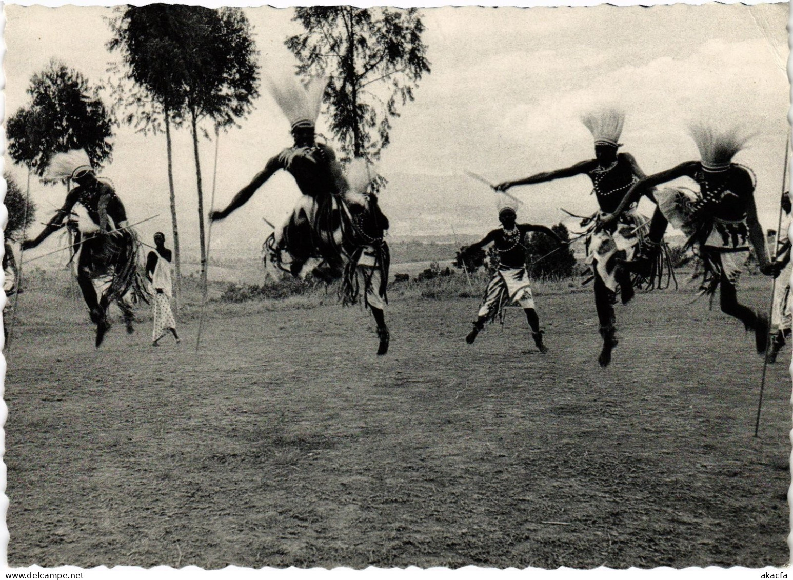 PC RWANDA WATUZI DANCERS ETHNIC TYPES (a62428)