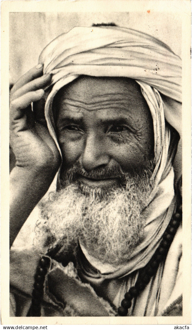 PC SAHARA ESPAGNOL, TÉTE DE VIEILLARD, Vintage Postcard (b48567)