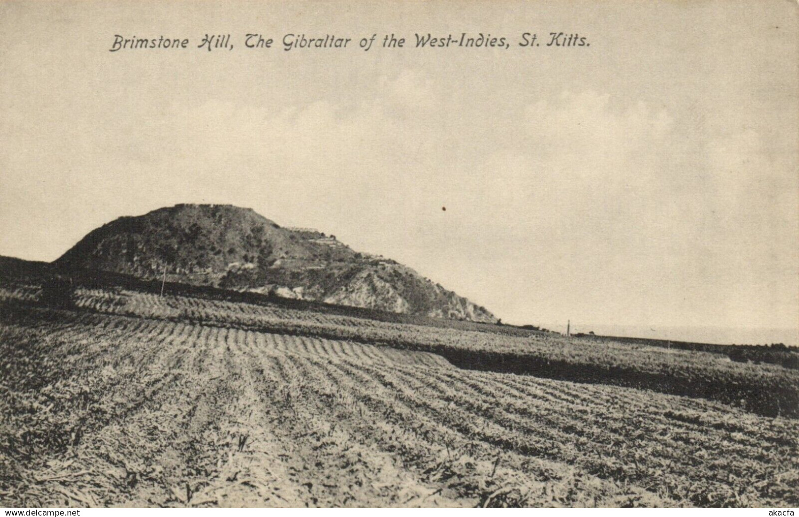 PC SAINT KITTS CARIBBEAN BRIMSTONE HILL, VINTAGE POSTCARD (b53447)