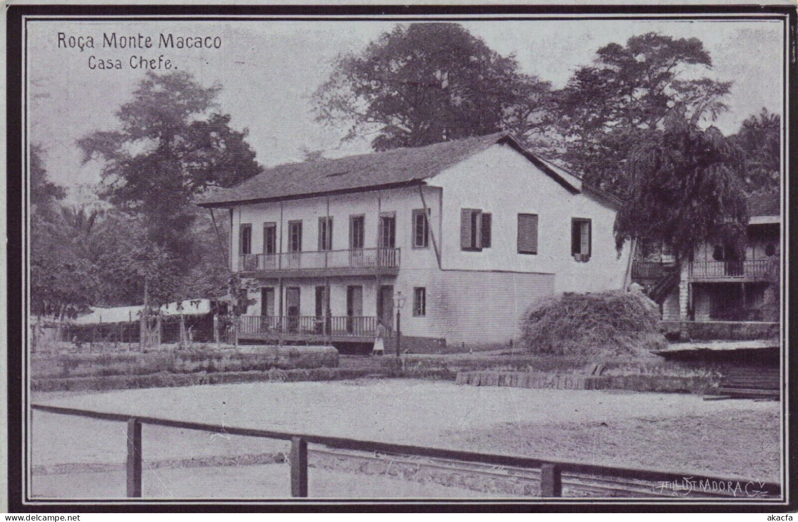 PC SAO TOME AND PRINCIPE AFRICA ROCA MONTE MACACO CASA CHEFE Vintage Pc (b54319)