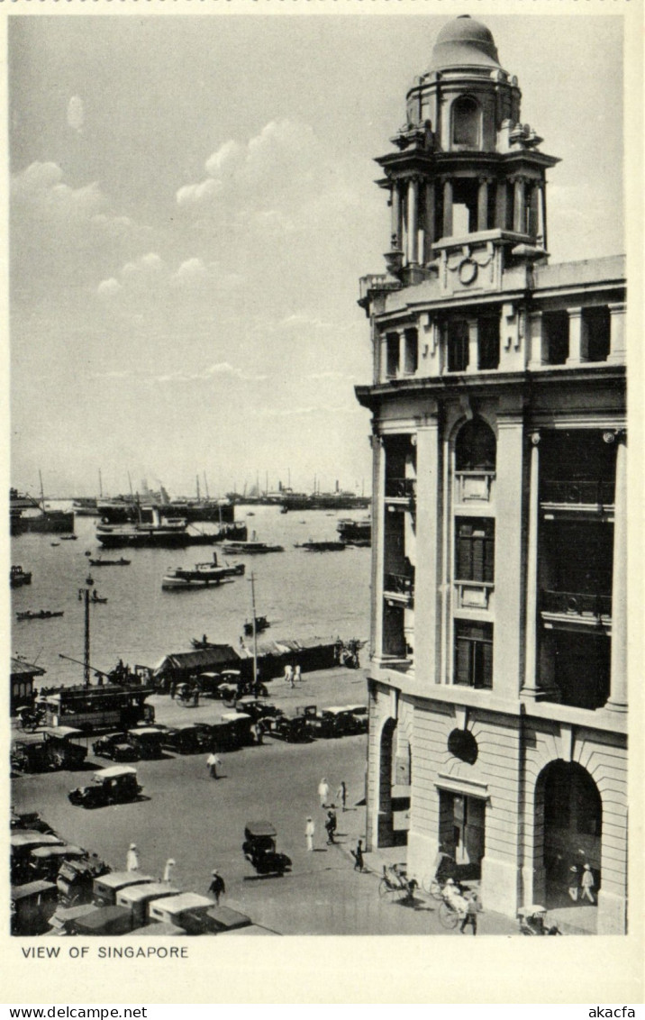PC SINGAPORE VIEW OF SINGAPORE VINTAGE POSTCARD (b62333)