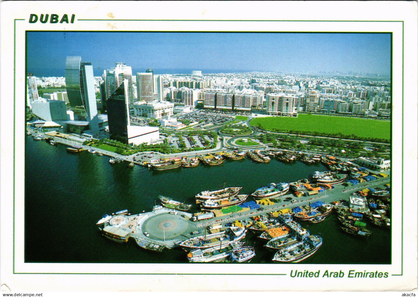 PC U.A.E. , DUBAI, BIRDS EYE VIEW OF DUBAI, REAL PHOTO POSTCARD (b16405)