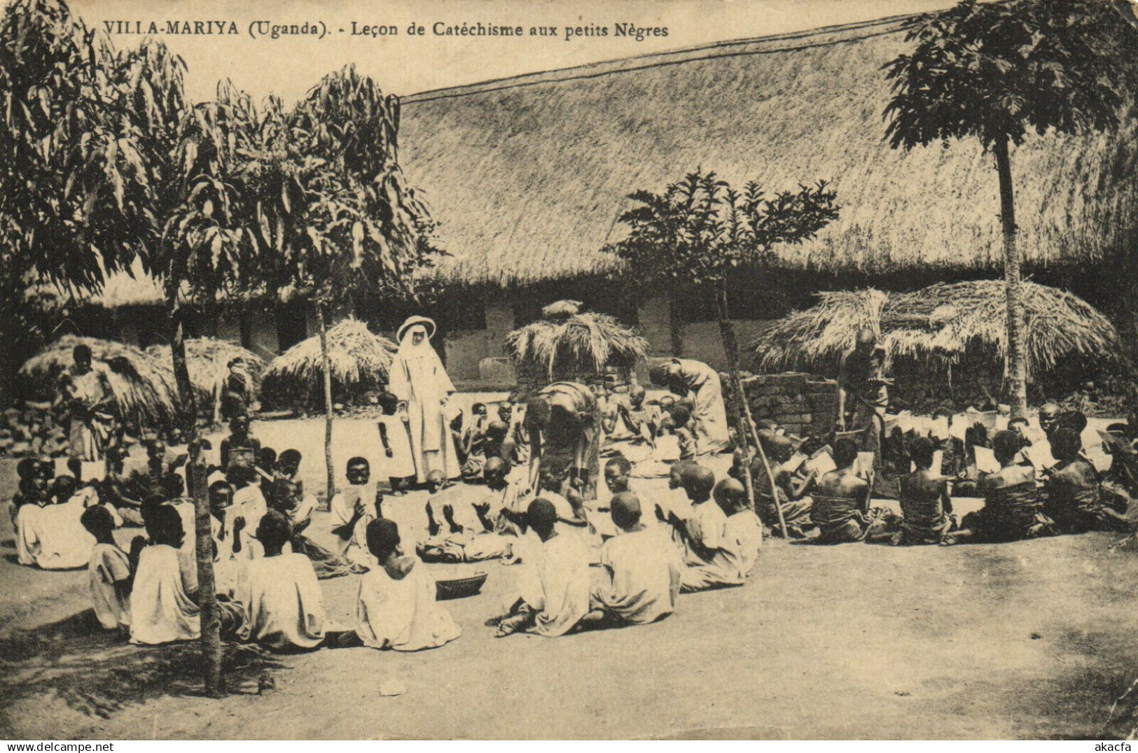 PC UGANDA, VILLA MARIYA, LECON DE CATÉCHISME, Vintage Postcard (b33608)