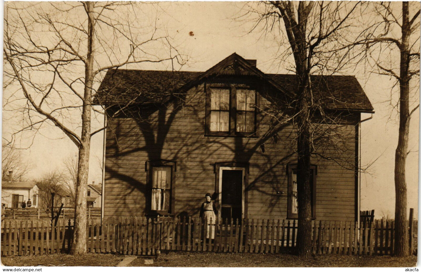 PC US, DELAWARE, FAMILY COTTAGE, VINTAGE REAL PHOTO POSTCARD (b6842)