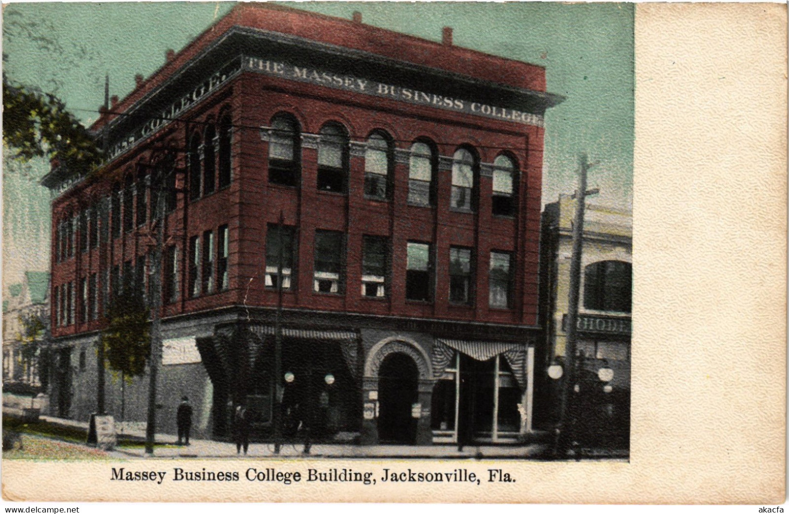 PC US, FL, JACKSONVILLE, MASSEY BUSINESS COLLEGE, Vintage Postcard (b62007)