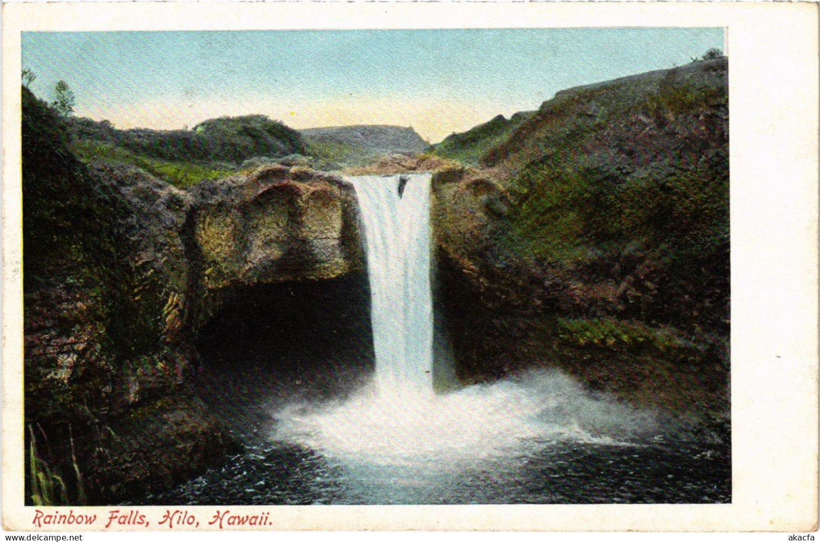 PC US, HAWAII, HILO, RAINBOW FALLS, Vintage Postcard (b62020)