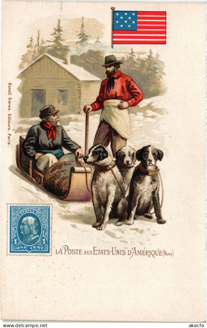 PC US, LA POSTE, THE US POST, Vintage Postcard (b62005)