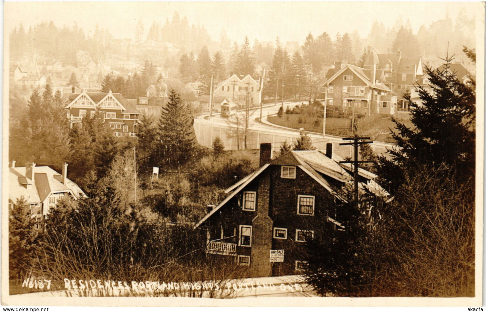 PC US, OR, PORTLAND, RESIDENCES PORTLAND, REAL PHOTO POSTCARD (b6728)