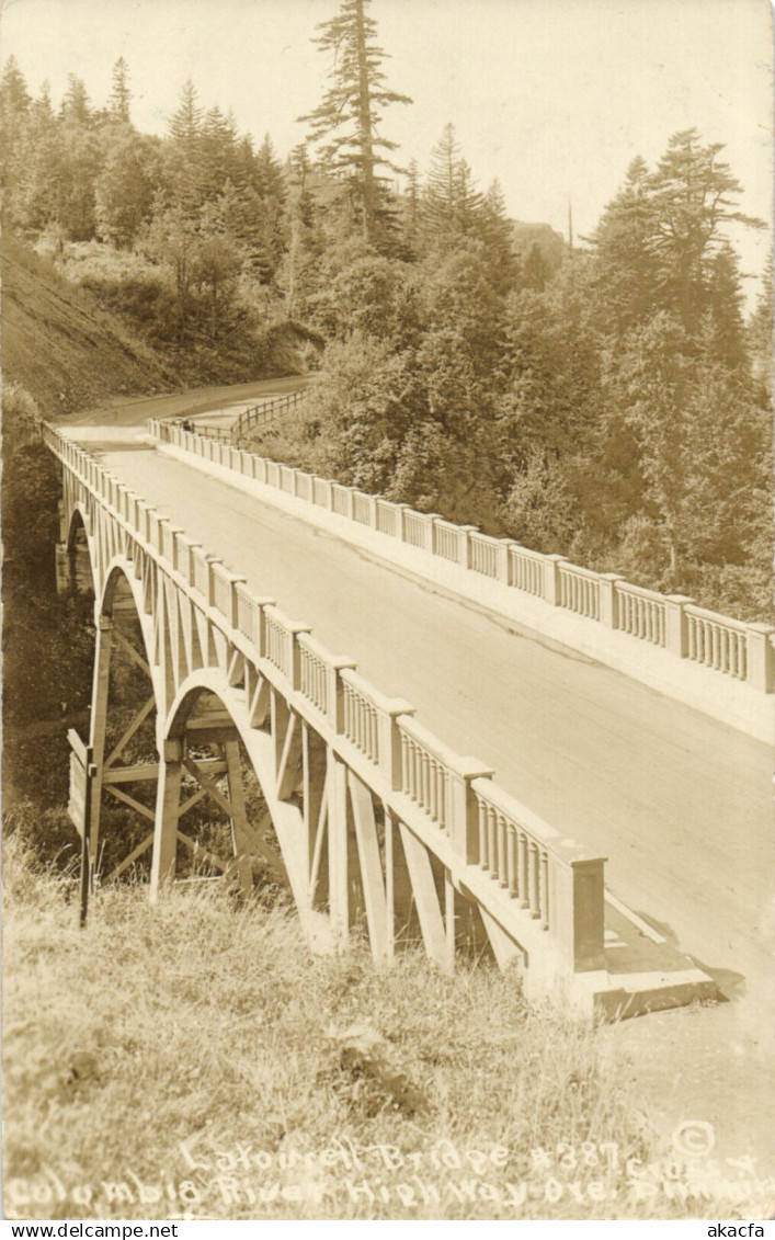 PC US, OREGON, COLUMBIA RIVER HIGHWAY, VINTAGE REAL PHOTO POSTCARD (b8196)