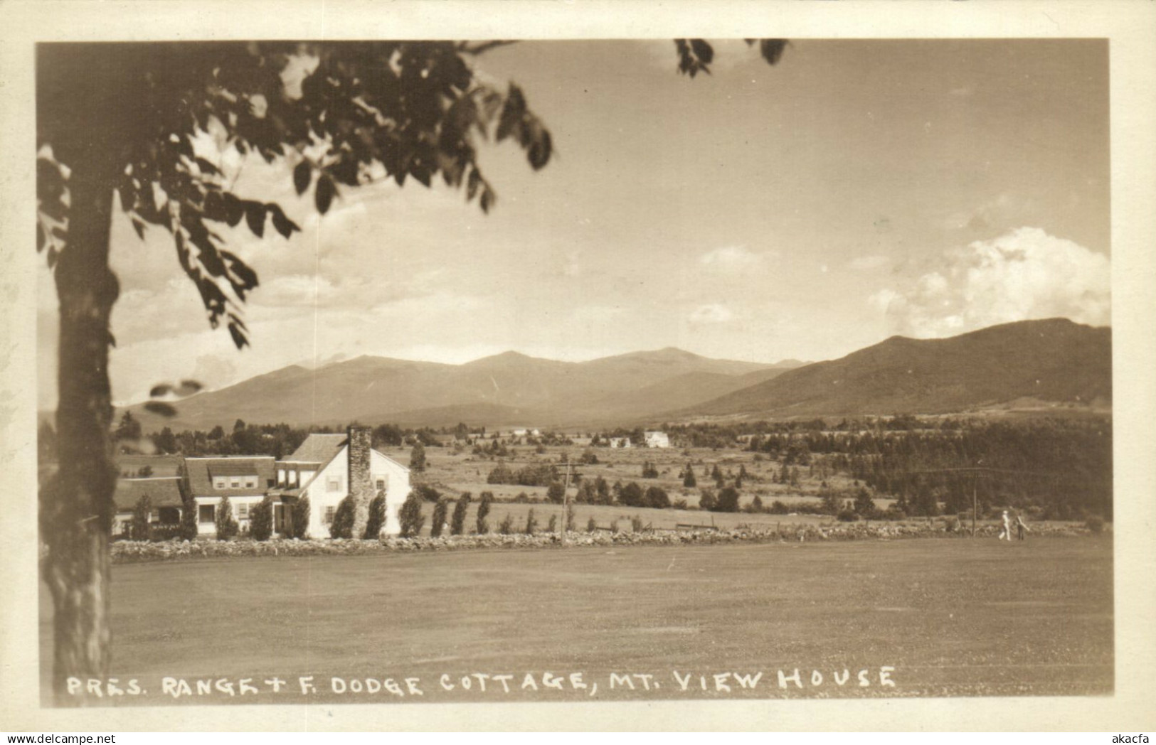 PC US, PRES. RANGE, F. DODGE COTTAGE, Vintage REAL PHOTO Postcard (b21298)