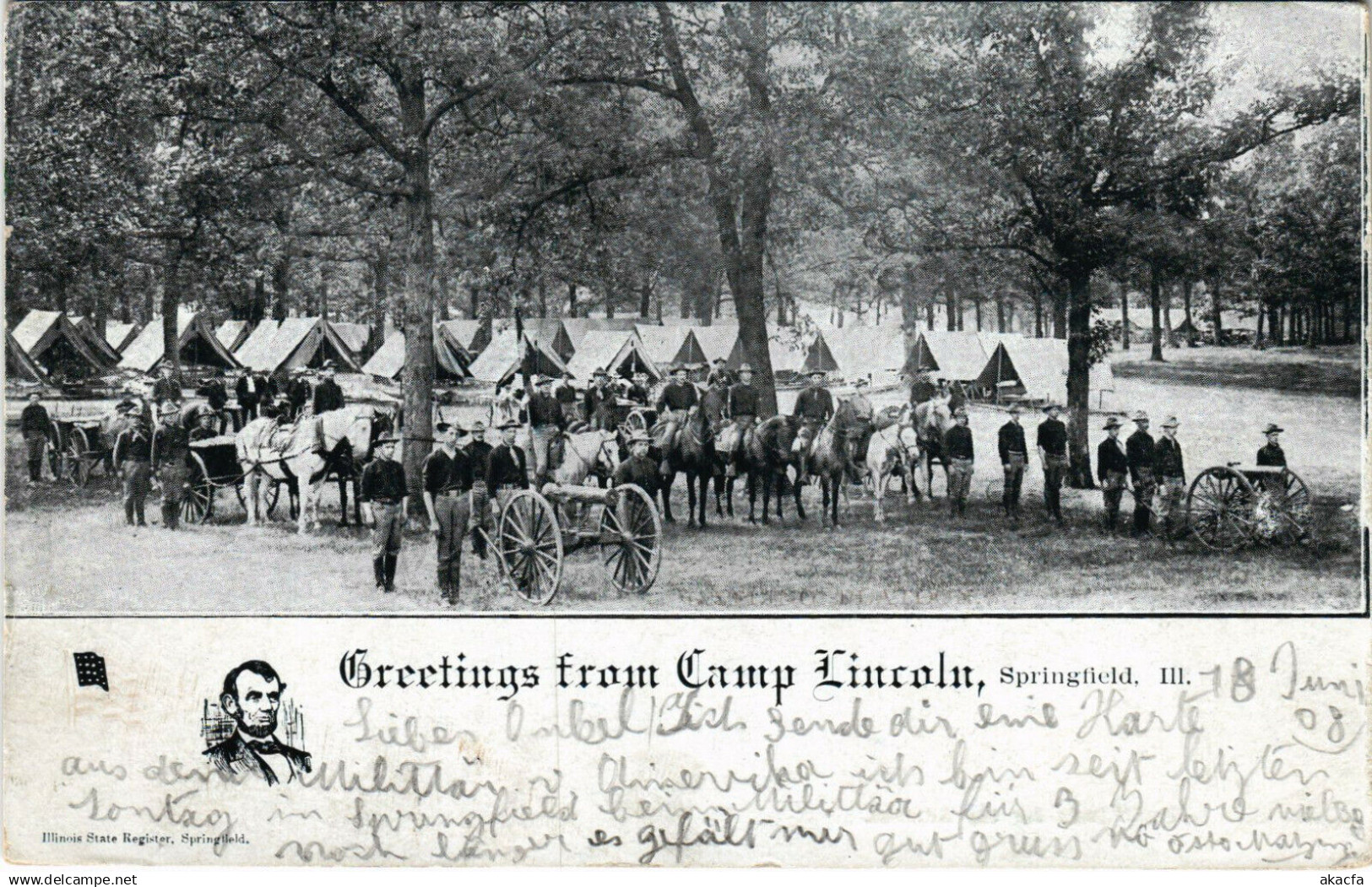 PC US, PROPAGANDA / POLITICS, CAMP LINCOLN, SPRINGFIELD, (b16315)