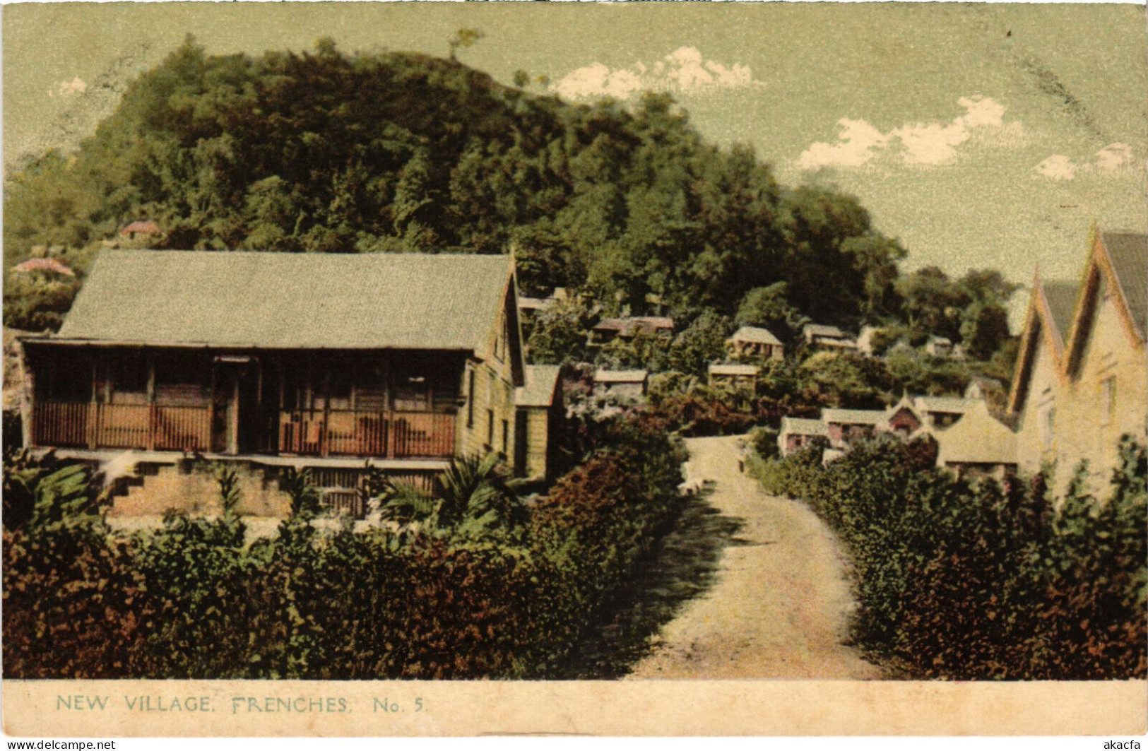 PC VIRGIN ISLANDS NEW VILLAGE FRENCHES Vintage Postcard (b52257)