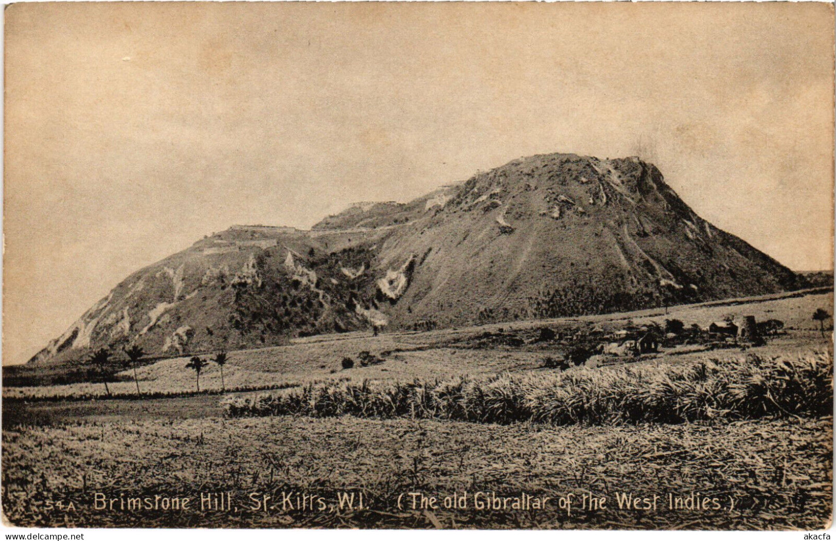 PC VIRGIN ISLANDS ST. KITTS BRIMSTONE HILL Vintage Postcard (b52254)