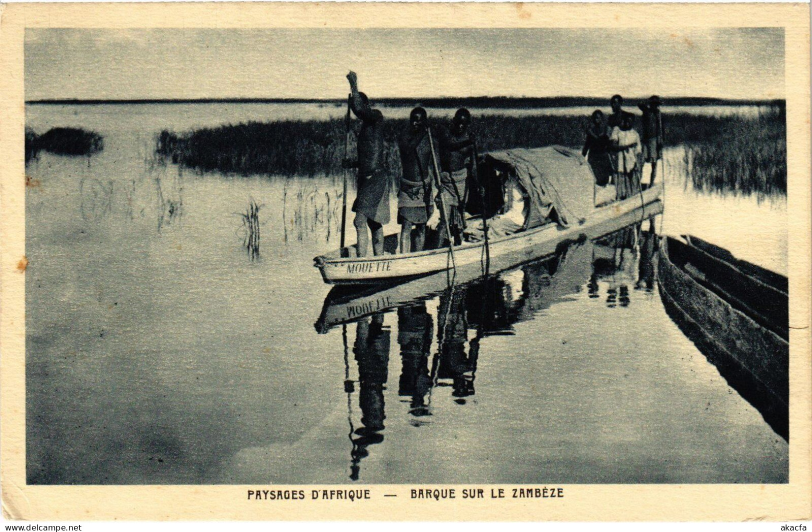 PC ZAMBIA BARQUE SUR LE ZAMBEZE (a53506)