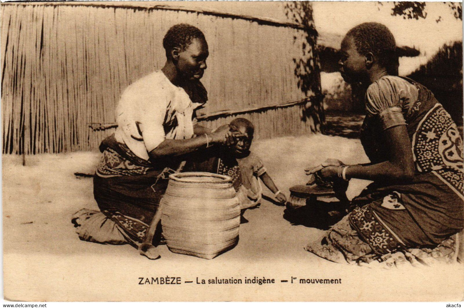 PC ZAMBIA SALUTATION INDIGENE ETHNIC TYPES (a53510)