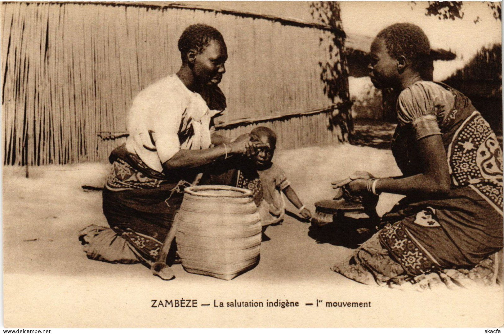 PC ZAMBIA SALUTATION INDIGENE ETHNIC TYPES (a53517)