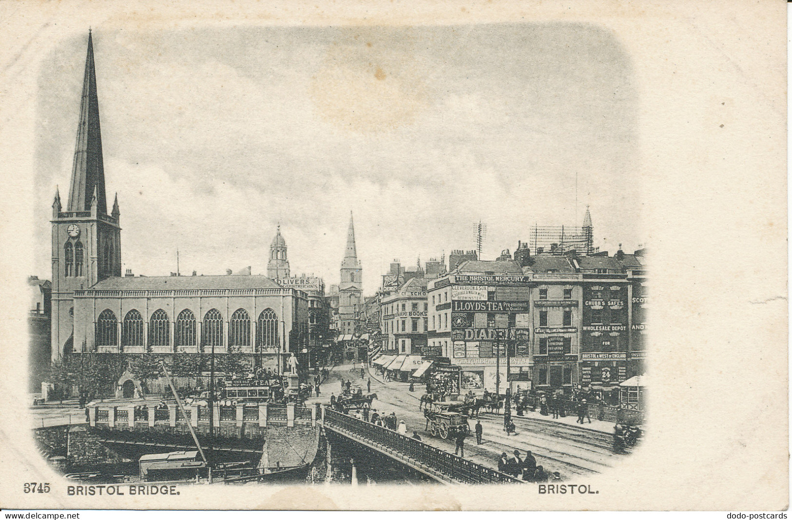 PC24472 Bristol Bridge. Bristol. No 3745