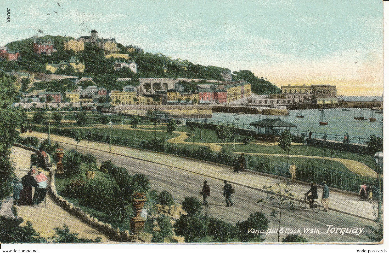 PC24939 Vane Hill and Rock Walk. Torquay. Frith. No 38593. 1906