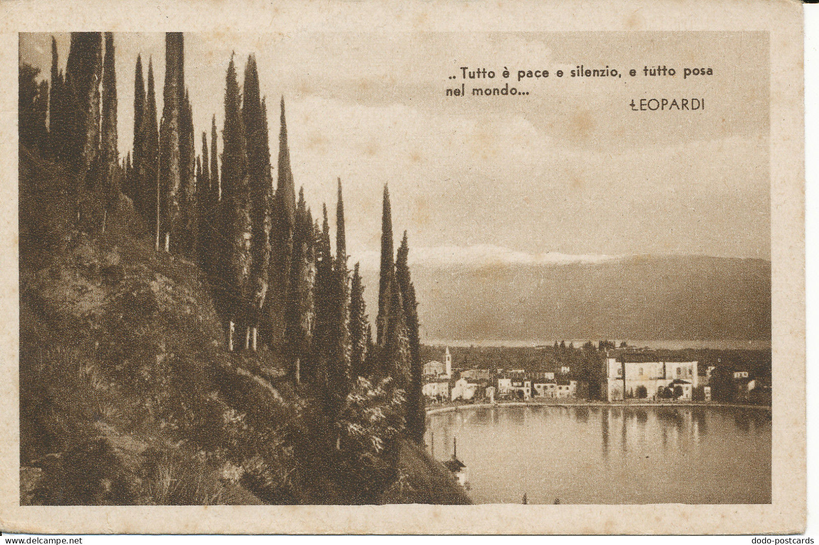 PC29618 Tutto e Pace e Silenzio e Tutto Posa nel Mondo. Leopardi