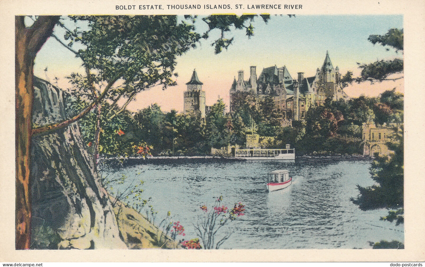 PC30424 Boldt Estate. Thousand Islands. St. Lawrence River. Valentine. Black