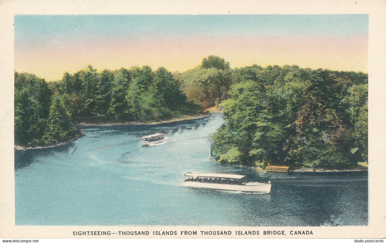 PC30426 Sightseeing. Thousand Islands from Thousand Island Bridge. Canada. Valen