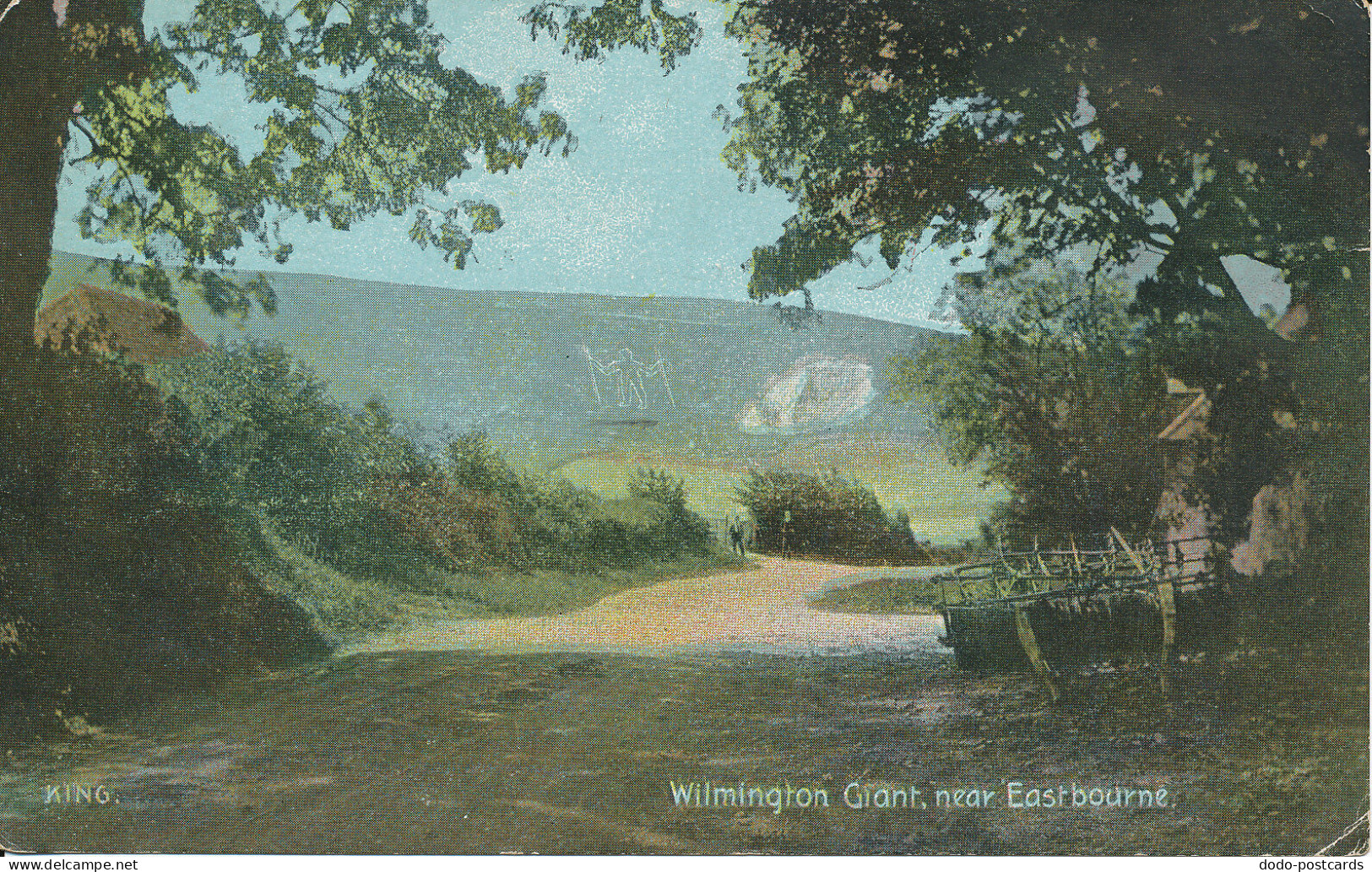PC36217 Wilmington Giant near Eastbourne. 1908