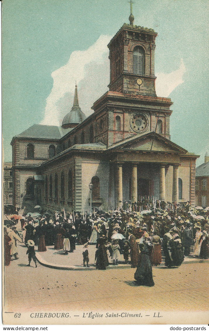 PC40038 Cherbourg. L Eglise Saint Clement. LL. No 62. 1911. B. Hopkins