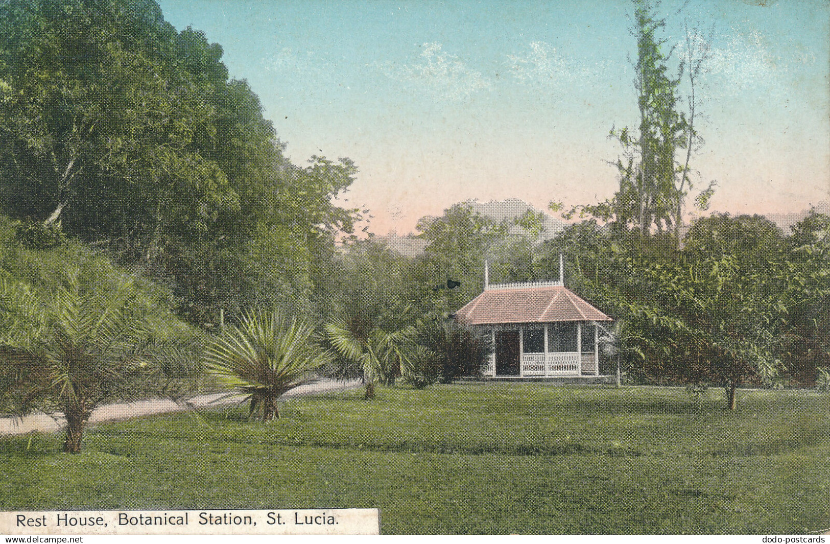 PC52135 Rest House. Botanical Station. St. Lucia