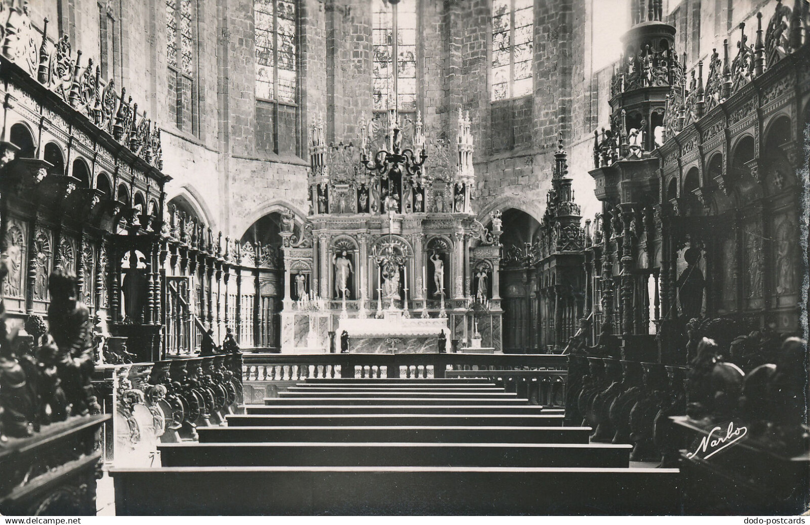 PC52870 Saint Bertrand de Comminges. Interieur de la Cathedrale. Le Maitre Autel