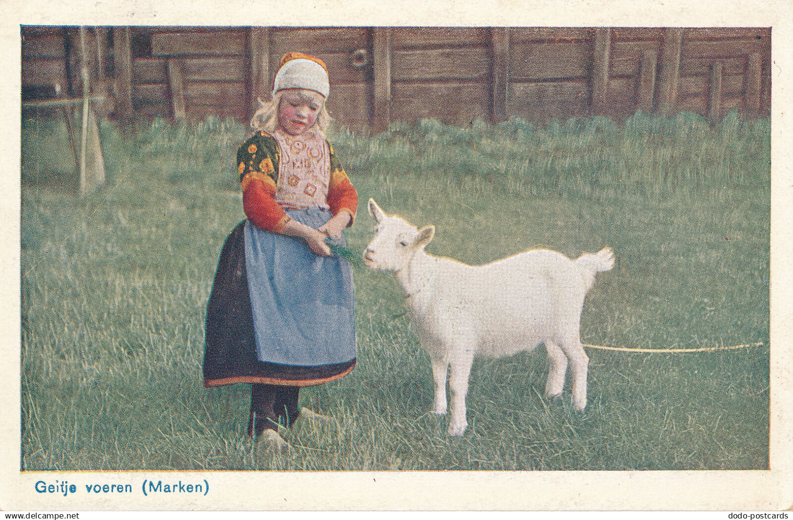 PC53412 Geitje Voeren. Marken. B. Hopkins